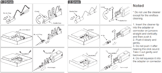 HTO09 CPM125 & HTO9 CPM250 Mini Fiber Optic Cleaner Pen