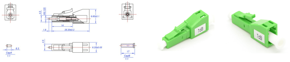 LCAPC Single Mode Fixed Fiber Optic Attenuator