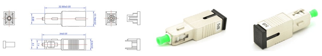 SCAPC Singlemode Fixed Fiber Optic Attenuator,