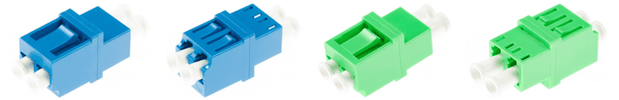 LC to LC Duplex Low Profile Fiber Adapter without Flange