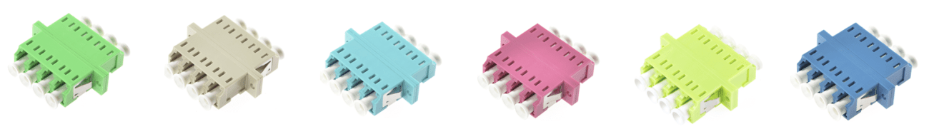 LC Quad Single ModeMultimode Fiber Optic Adapter