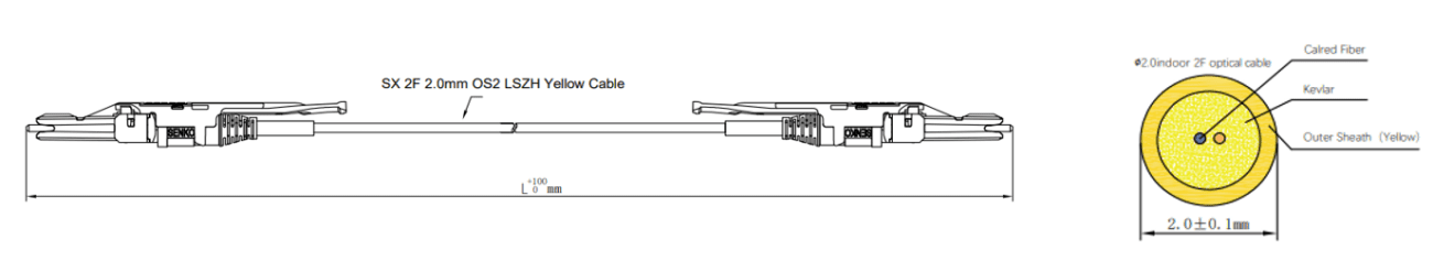 CS Duplex Fiber Optic Patch Cable for 200400G Network Connection