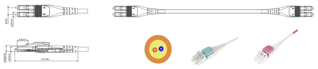 LC UPC to LC UPC Polarity Reversible OM3 OM4 Uniboot Duplex Fiber Optic Patch Cable