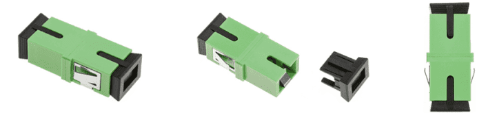 SCAPC SM SX Green no Flange Fiber Adapter with Laser Protection