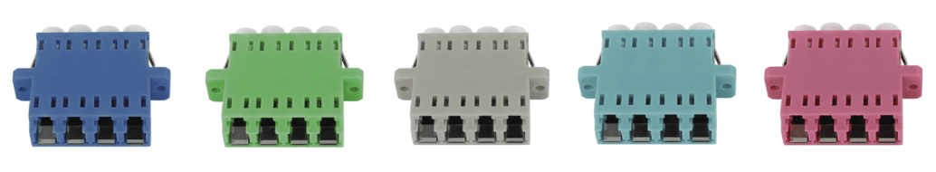 LC LCA Single Mode Multimode Quad Inner Shutter Adapter with Flange