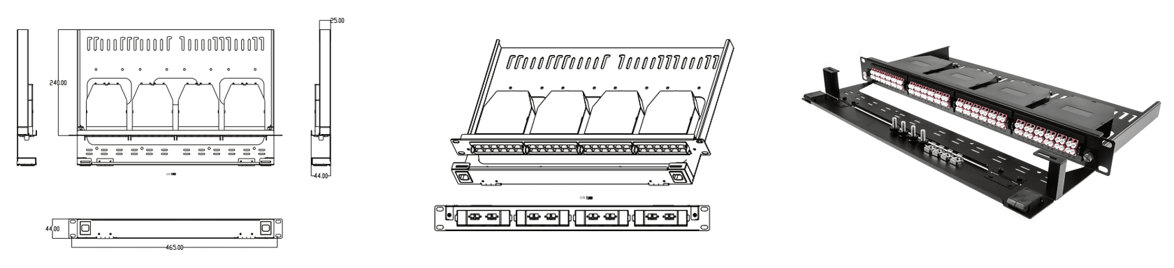 96 Port 1U MPO/MTP to LC Patch Panel |High-Density Enclosure