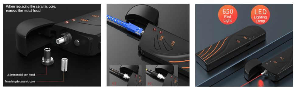 B3 Optical Fiber Visual Fault Locator Red Light Pen